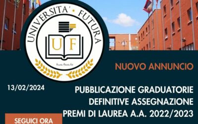 Pubblicazione graduatorie definitive assegnazione premi di laurea A.A. 2022/2023
